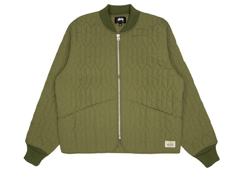 Bomber bunda Stüssy Quilted Liner Jacket Zelené | 115670_OLIV