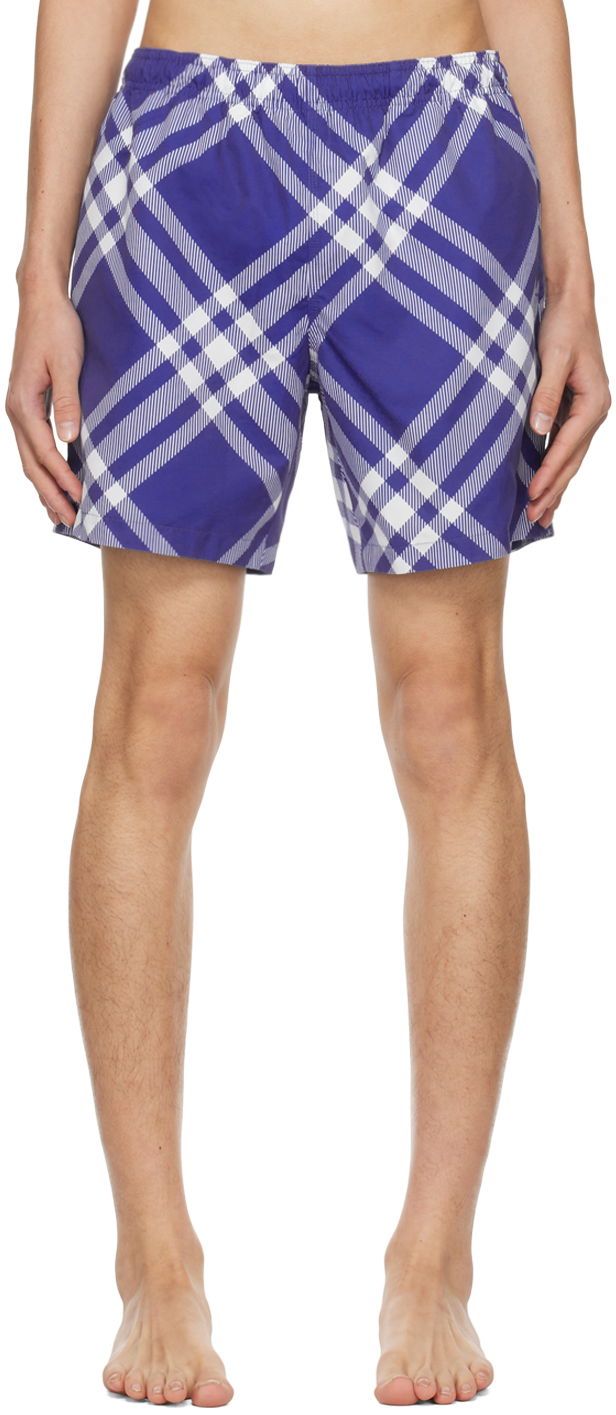 Plavky Burberry Check Swim Shorts Modrá | 8079900, 0
