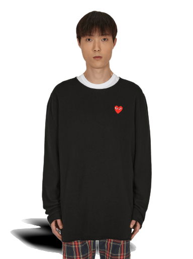 Sveter Comme des Garçons Heart Patch Sweater Čierna | P1N068 1