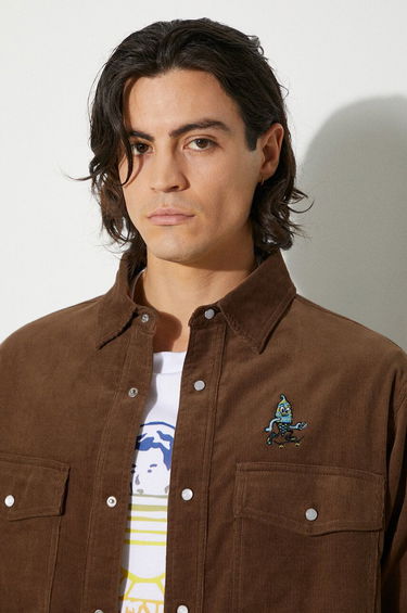 Košeľa BBC IceCream ICECREAM Needle Cord Shirt, Regular Fit Hnedá | IC24221, 5