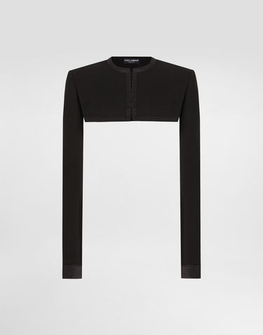 Bunda Dolce & Gabbana Dolce & Gabbana Wool Crepe Shrug Čierna | F27FITFUBD2N0000, 0