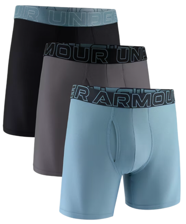 Boxerky Under Armour Under Armour SOLID 6in 3-Pack Boxer Shorts Modrá | 1383884-587, 0