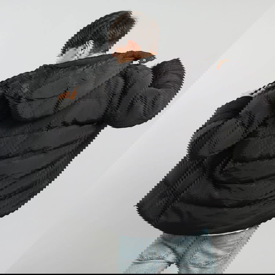Prešívaná bunda Urban Classics Hooded Puffer Jacket Čierna | TB1807 černá, 1