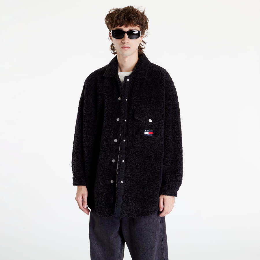 Bunda Tommy Hilfiger Jacket Oversized Sherpa Čierna | DW0DW14458 BDS, 0