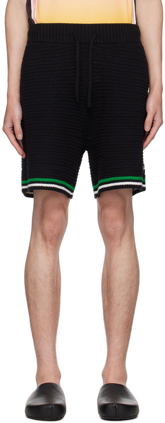 Šortky Casablanca Knit Tennis Shorts Čierna | MPF24-KW-708-01, 0