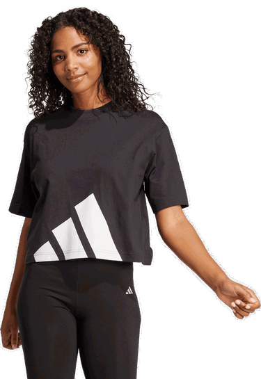 Crop Top adidas Originals Essentials Cropped T-Shirt with 3-Bar Logo Čierna | JG8736, 2