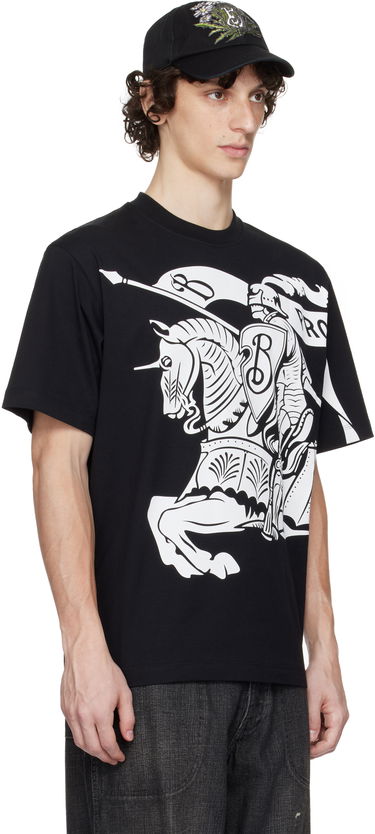 Tričko Burberry Knight Graphic Cotton T-shirt Čierna | 8095058, 1