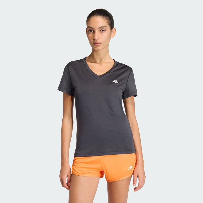 Tričko adidas Performance Workout Essentials V-Neck T-Shirt Šedá | KA2474
