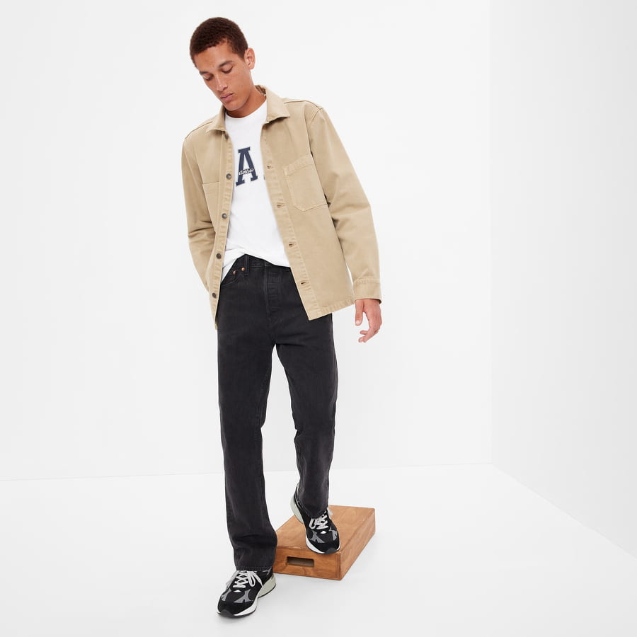 Džínsy GAP Original Fit Organic Jeans Čierna | 455581-00, 0