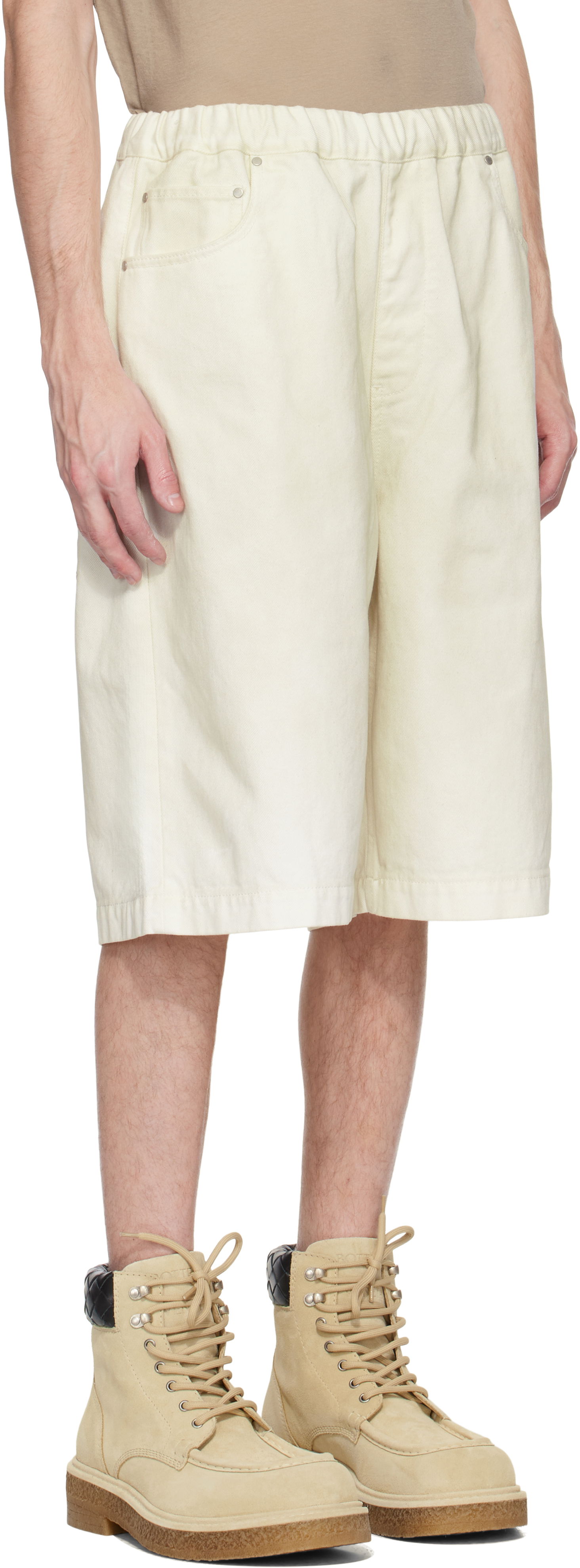 Šortky Entire Studios Entire Studios Spar Denim Shorts Béžová | ESU-S25-11008-BO, 1