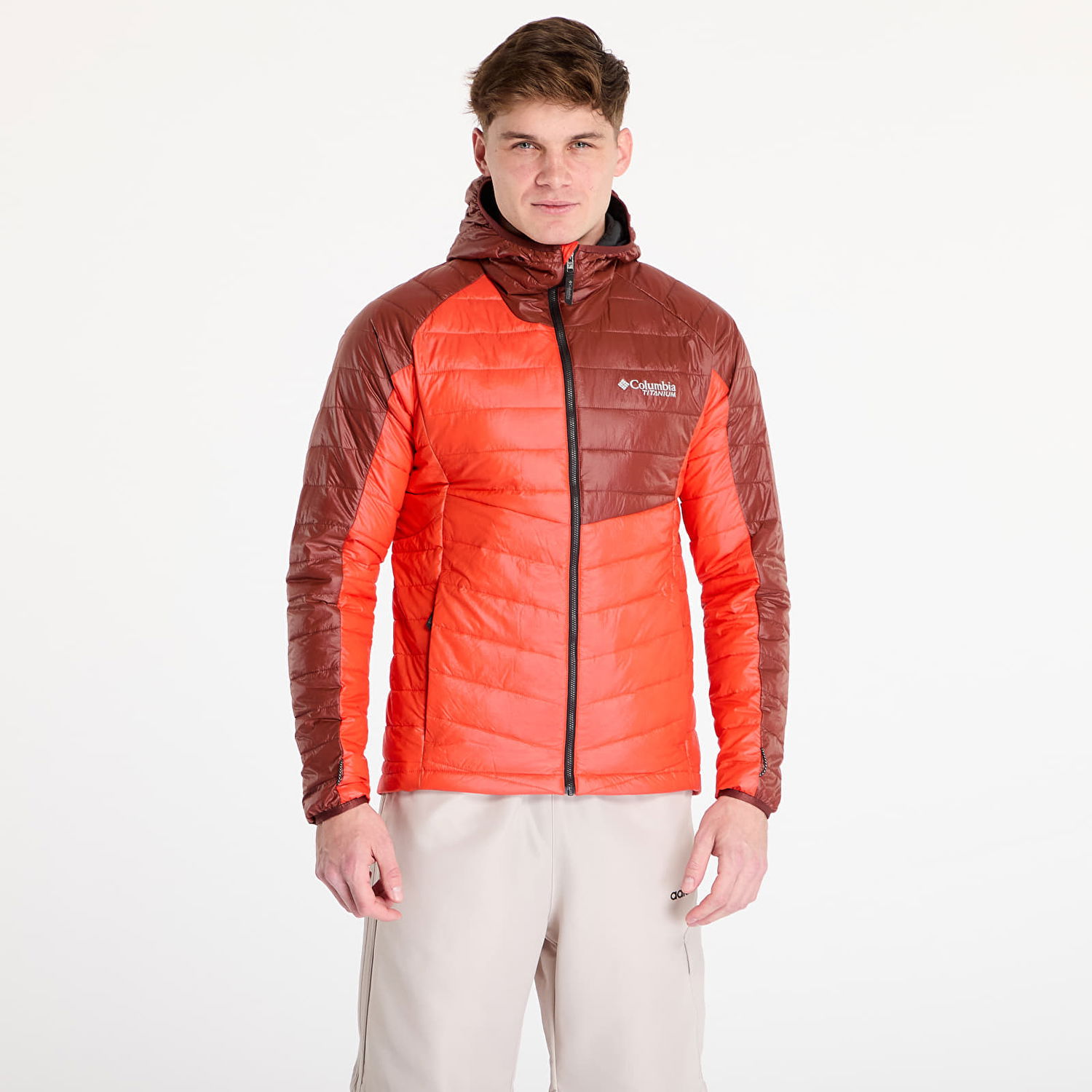 Prešívaná bunda Columbia Platinum Peak II Hooded Oranžová | 2088911839, 0