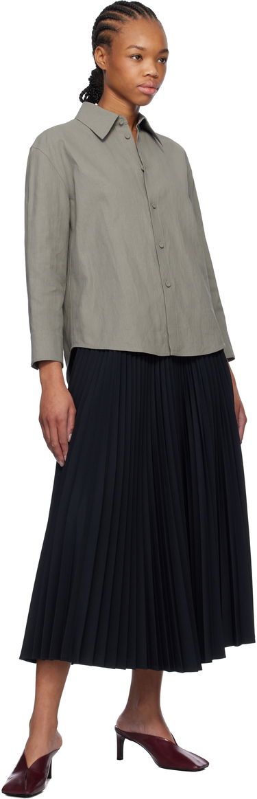 Košeľa Jil Sander Jil Sander Cropped Linen Shirt Zelené | J02DL0205_J60001, 3