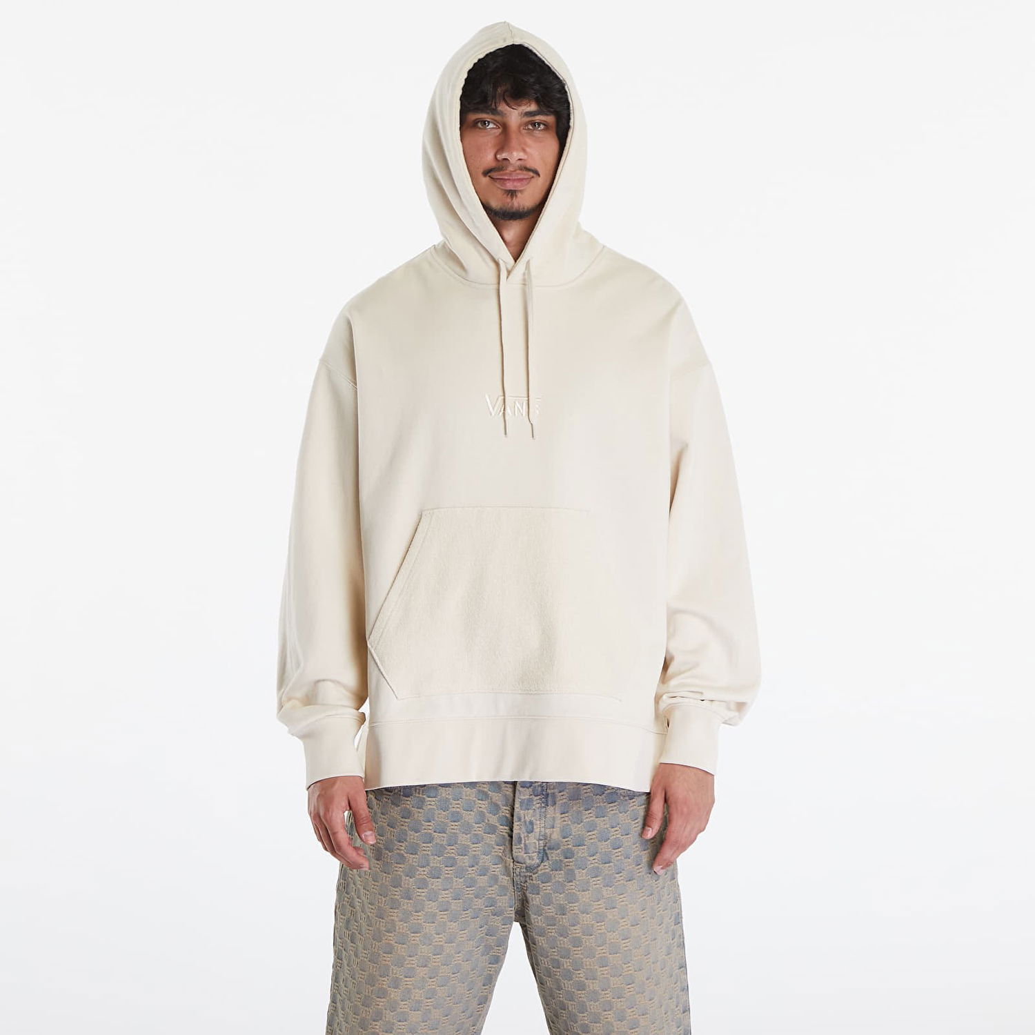 Mikina Vans Baggy Fleece Po LX Hoodie Creme Brulee Béžová | VN000GVSCHW1, 0