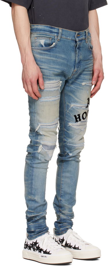Džínsy AMIRI AMIRI 'Hollywood' Repaired Jeans Modrá | AMDNSY1152, 1