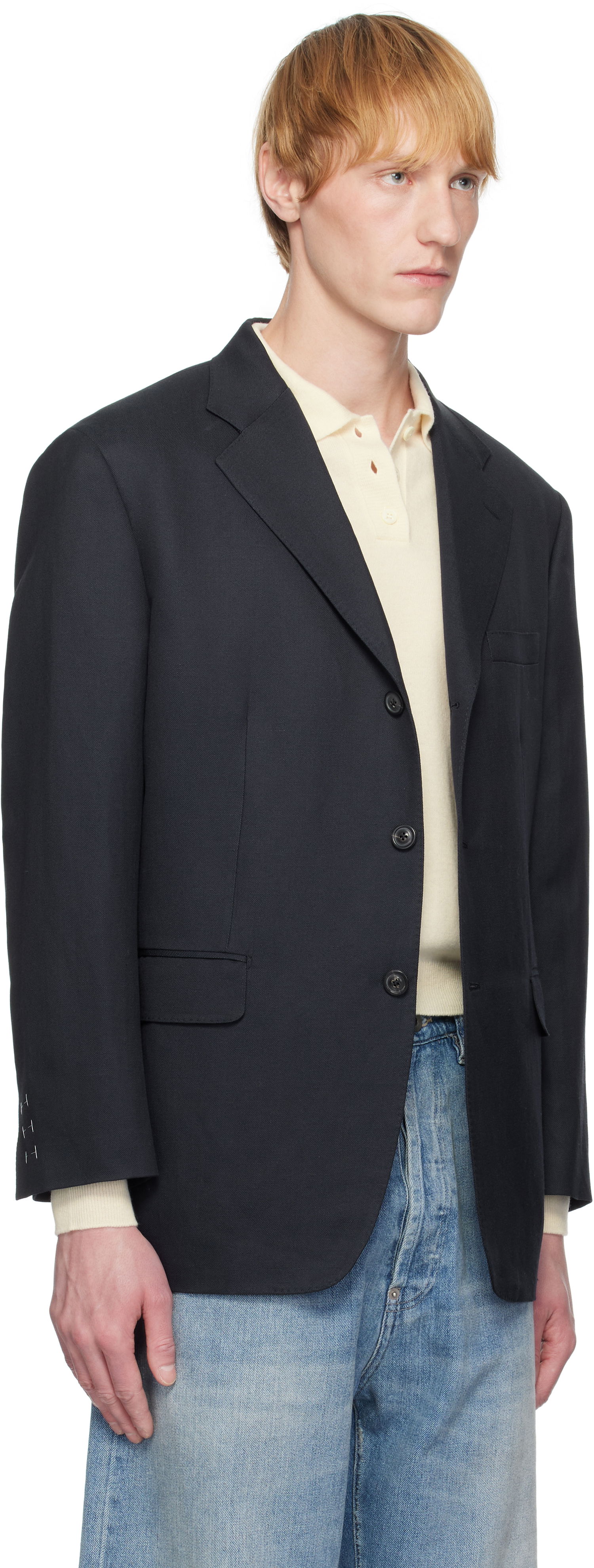 Bunda Maison Margiela Maison Margiela Work-In-Progress Blazer Navy | S50BN0537 M35287, 1