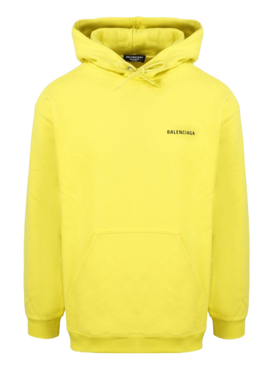 Mikina Balenciaga Logo Print Hoodie Žltá | 600583TIV847440