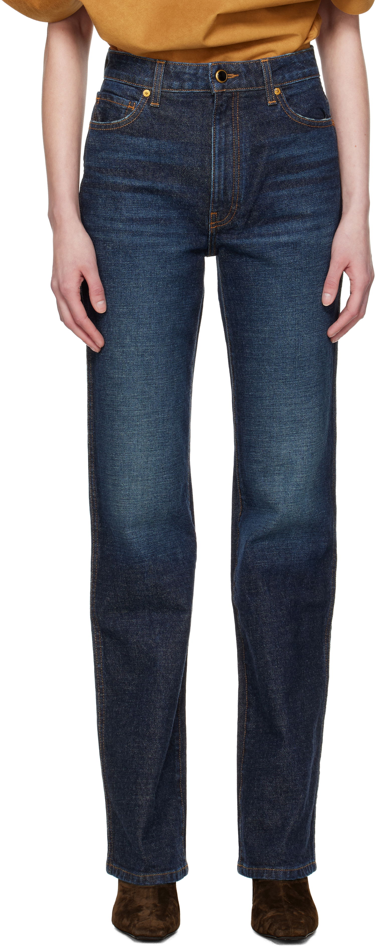 Džínsy Khaite KHAITE Danielle Stretch Jeans Modrá | 1032916010, 0