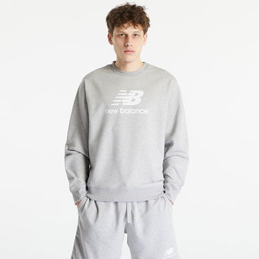 Mikina New Balance Essentials Stacked Logo French Terry Crewneck Šedá | MT31538AG, 1