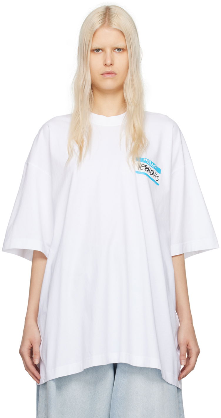 Tričko VETEMENTS 'My Name Is ' T-Shirt Biela | UE64TR130W, 0