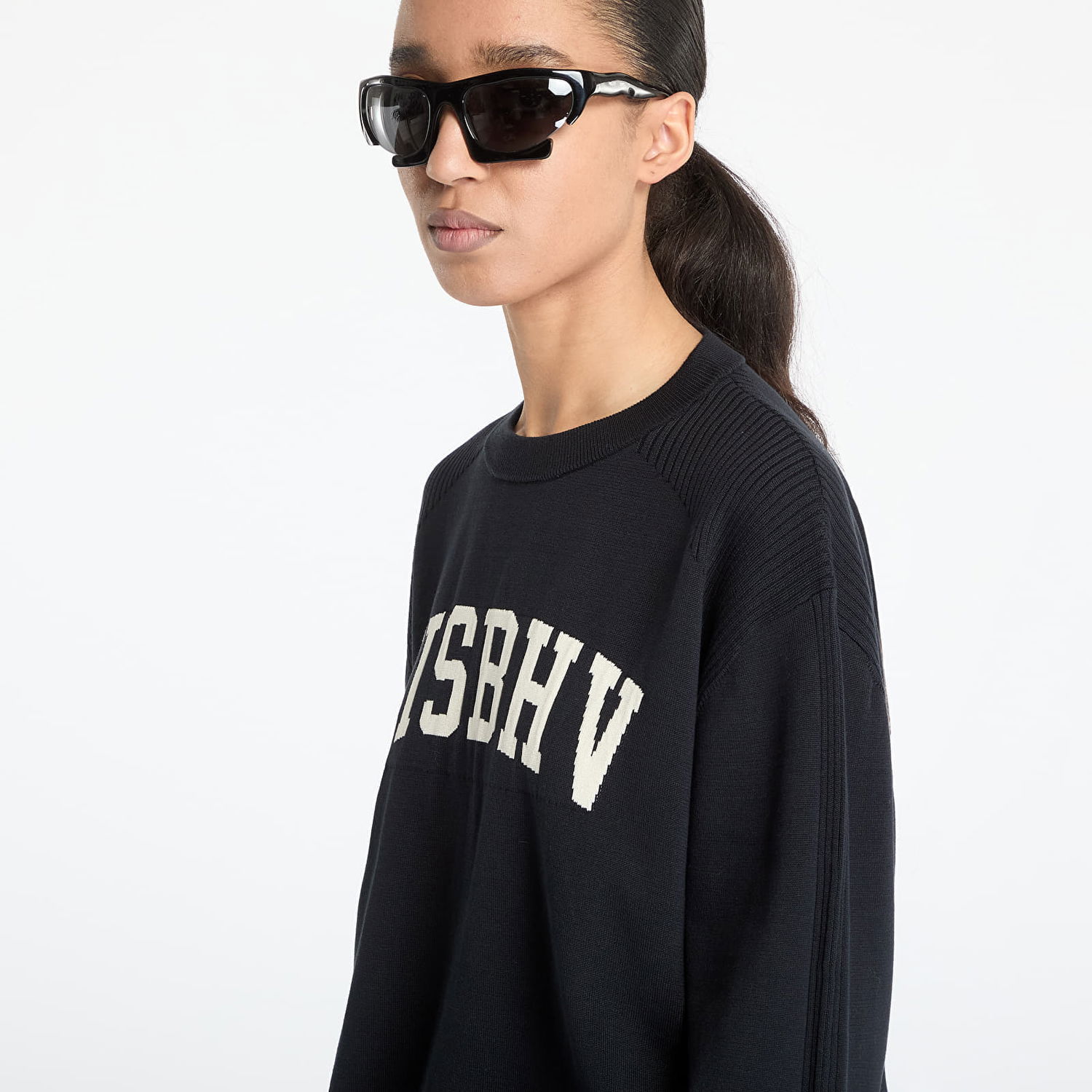 Sveter MISBHV MISBHV Knitted Varsity Crewneck Sweatshirt Čierna | 250M701, 1