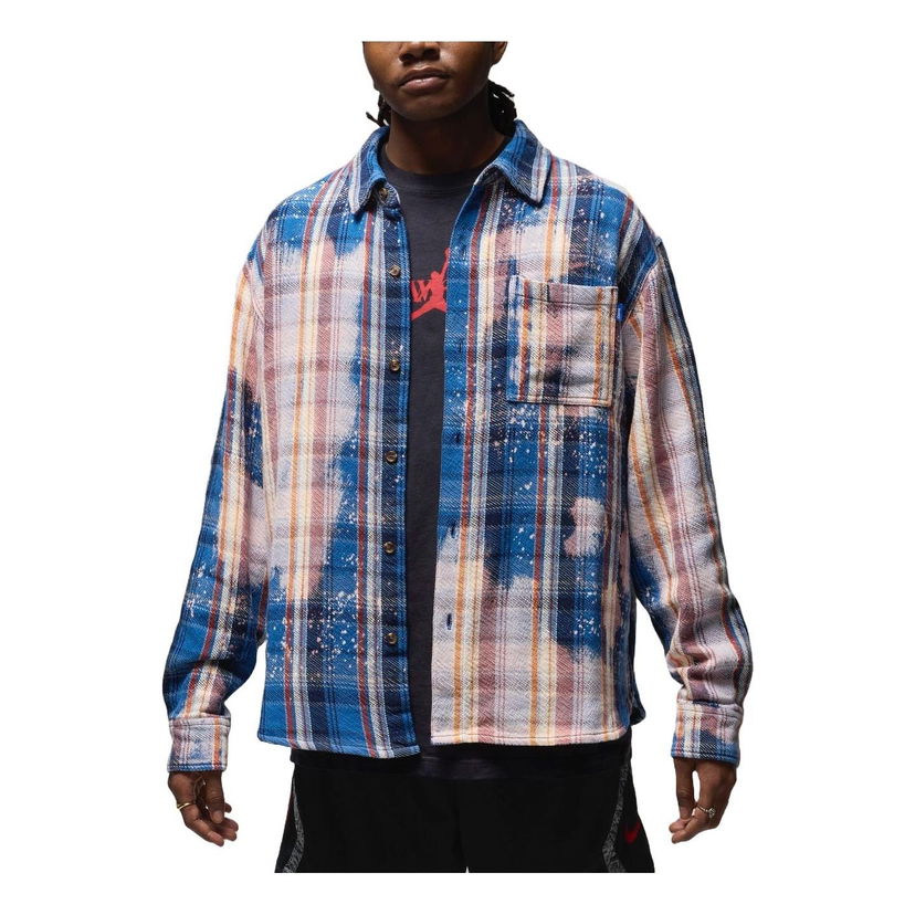 Košeľa Jordan Jordan x Awake NY Flannel Shirt Modrá | FQ5454-498