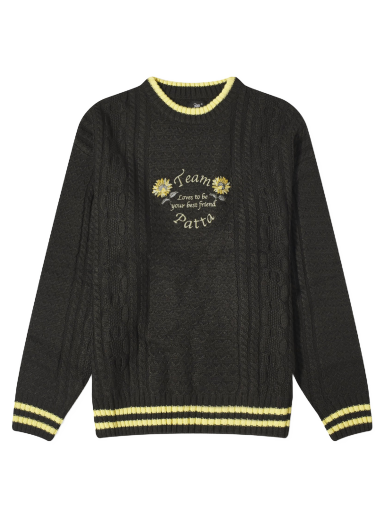 Sveter Patta Loves You Cable Knit Zelené | POC-AW23-LOV-YOU-CKS-002
