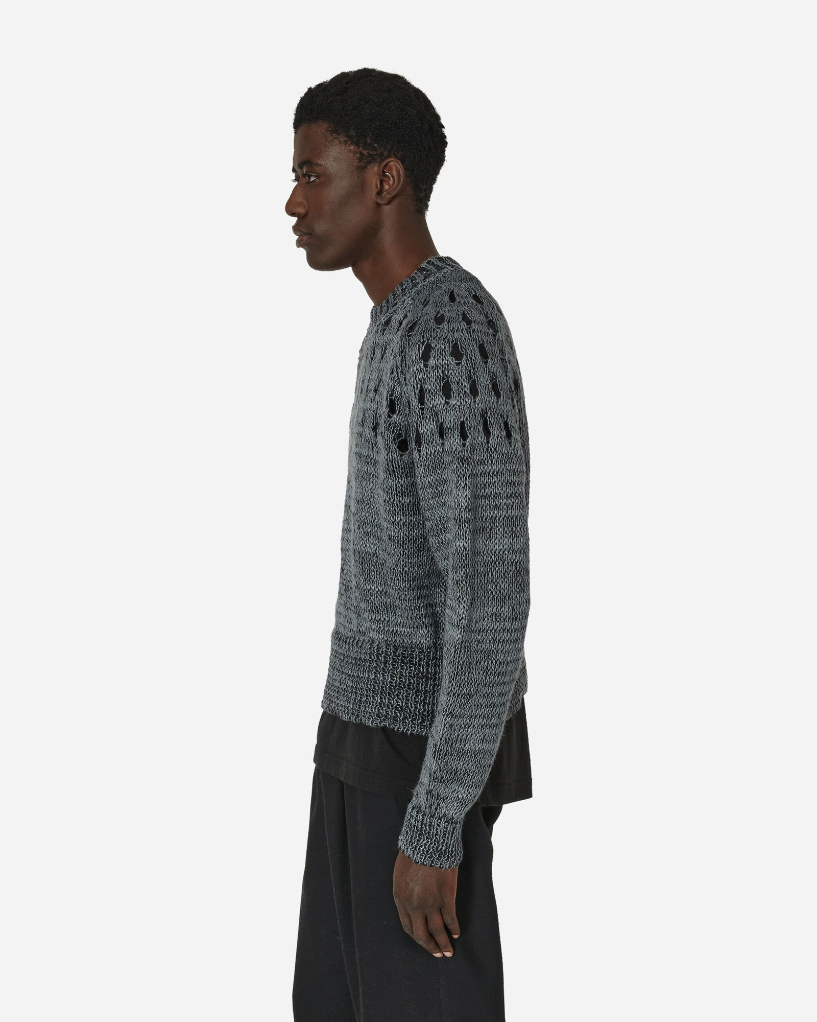 Linen Crewneck Sweater Grey