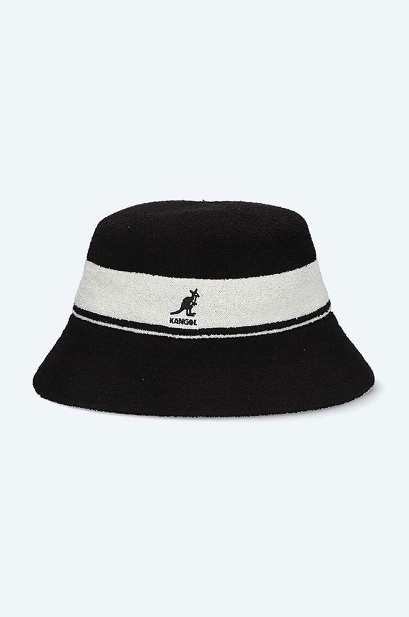 Klobúk Kangol Bermuda Bucket Hat with Striped Band Čierna | K3326ST.BLACK
