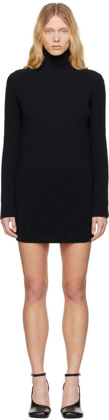 Sveter Maison Margiela MM6 Maison Margiela Slitted Turtleneck Minidress Čierna | S62DA0040 M13124, 0