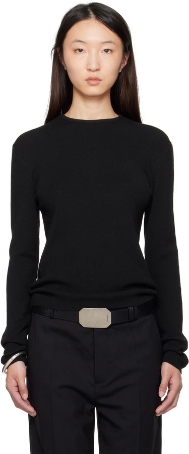 Tričko Fear of God Fear of God ESSENTIALS Soft Rib Long Sleeve T-Shirt Čierna | 192SP257800FW, 0