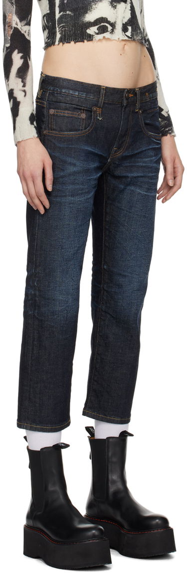 Džínsy R13 R13 Boy Straight Cropped Jeans Modrá | R13W0091-D099A, 4