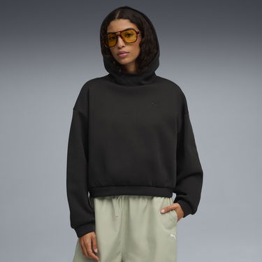 Mikina Puma Wardrobe Essentials Cropped Hoodie Čierna | 632051_01, 0