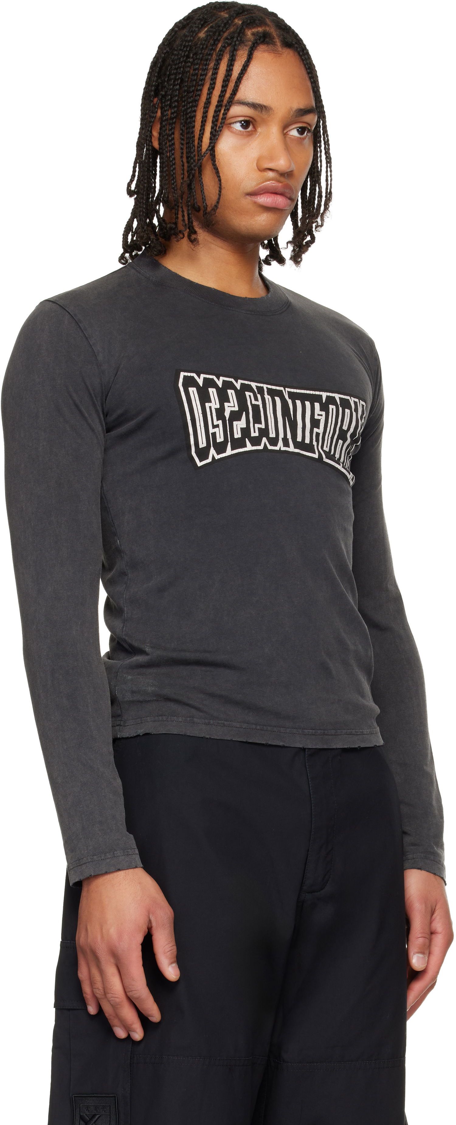 Tričko 032C One Dollar Bill Tight Longsleeve T-shirt Šedá | F25-MRC-0221-050, 1