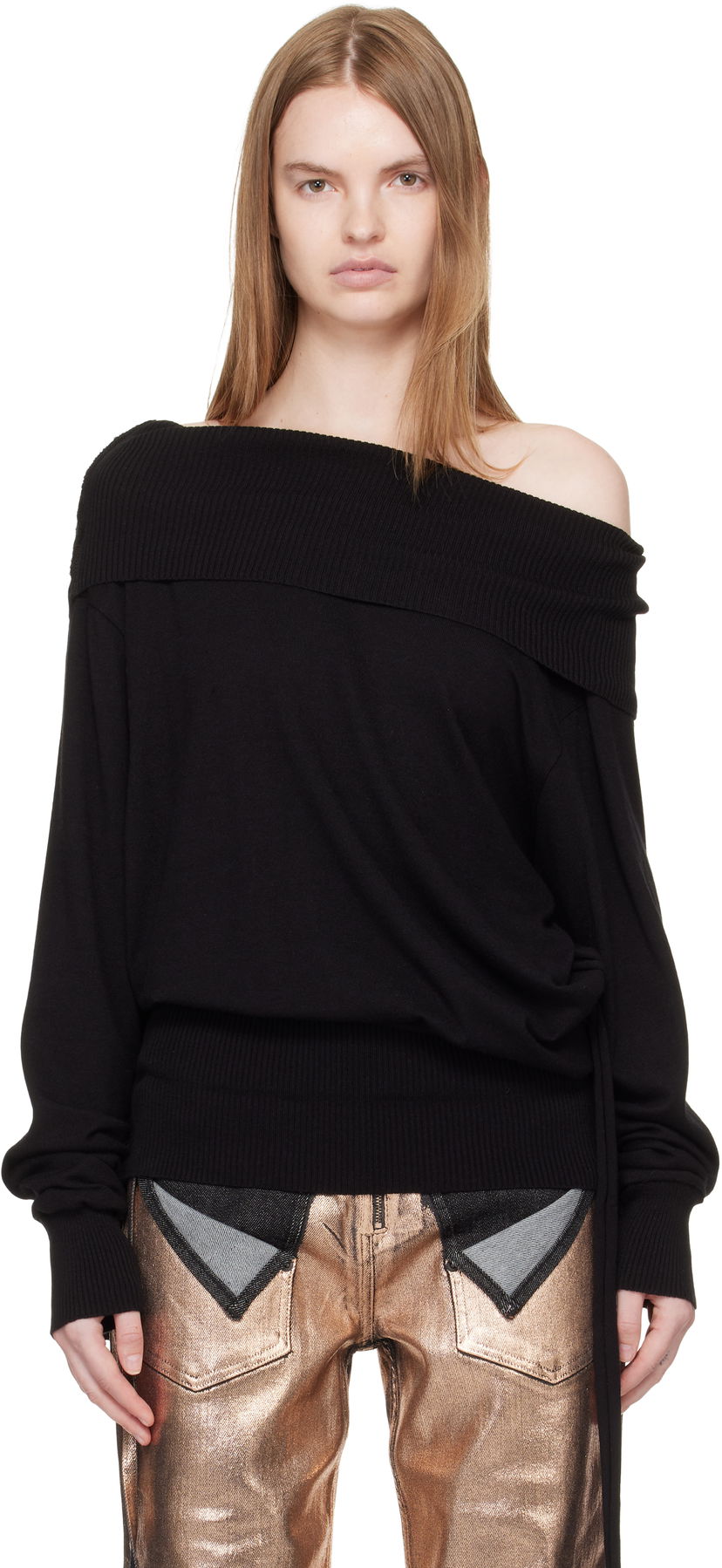 Sveter Ottolinger Ottolinger Upside Down Knit Sweater Čierna | 107-104807-01