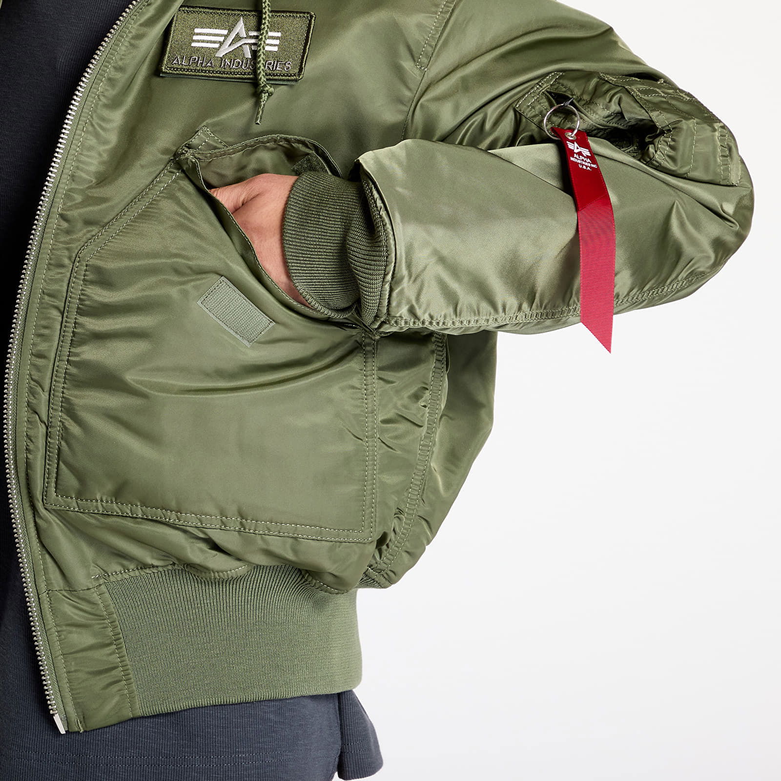 Jacket 45P Hooded Sage-Green