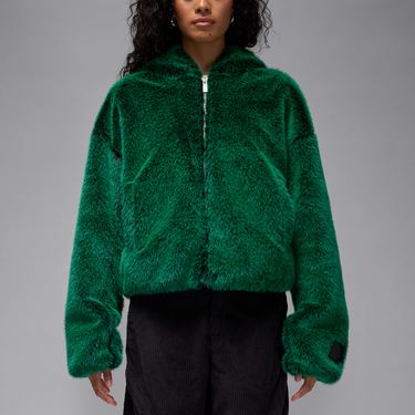 Bunda Jordan Air Jordan Faux Fur Hooded Jacket Zelené | HV0293-365, 2