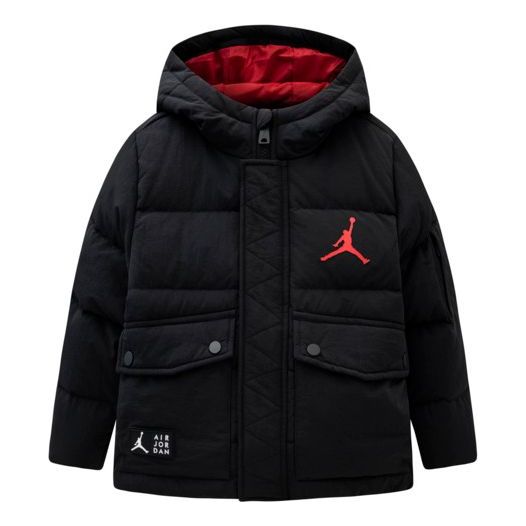 Prešívaná bunda Jordan Air Jordan Puffer Hooded Jacket Čierna | JD2342014GS-001