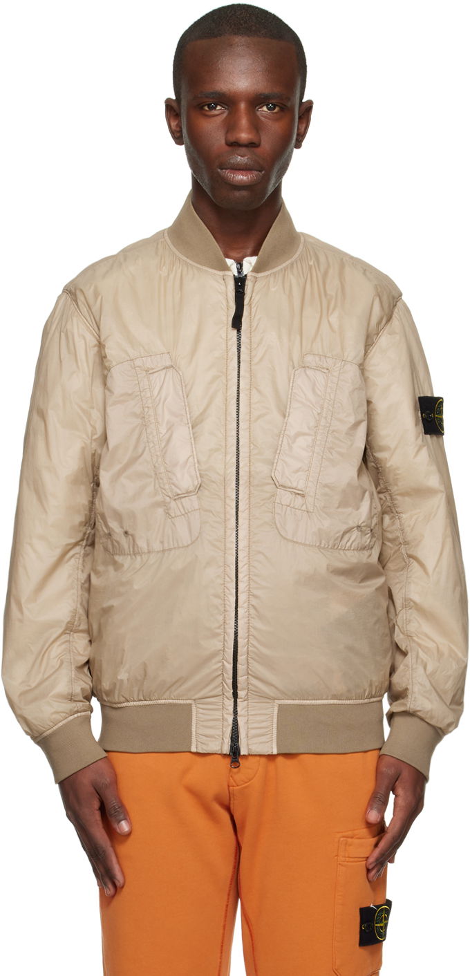 Bomber bunda Stone Island Garnent-Dyed Bomber Jacket Béžová | 781542125, 0