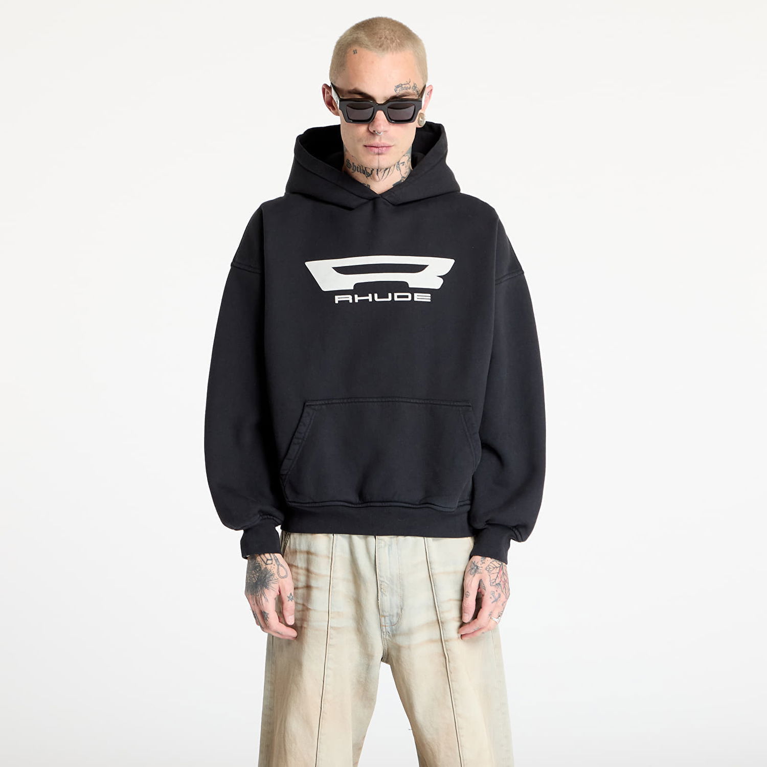Mikina Rhude Rhude Campione Hoodie Čierna | RHSS25HO070122306, 0