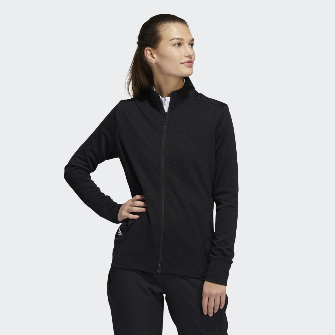 Bunda adidas Originals Textured Full-Zip Jacket Čierna | HA3395, 0