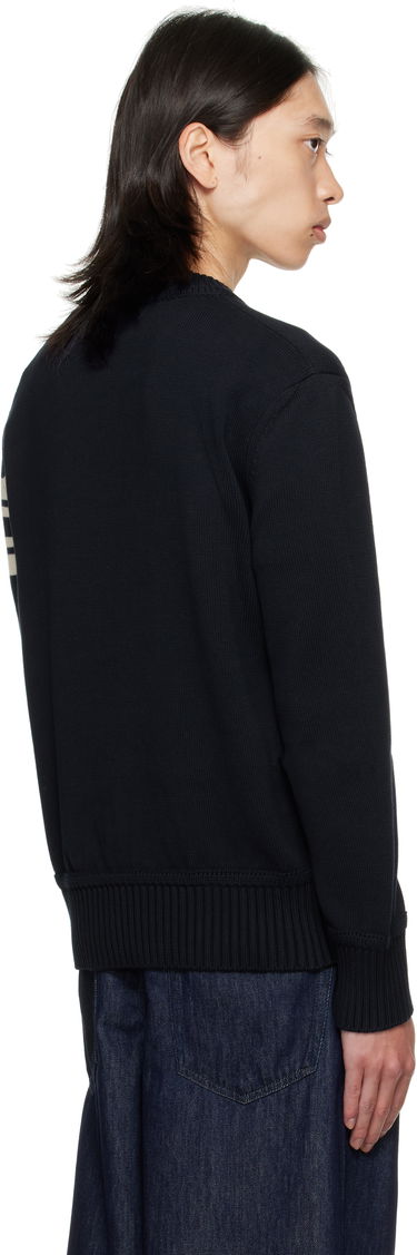 Sveter Moncler Crewneck Sweater with Logo Čierna | K20919C00009M1367, 2
