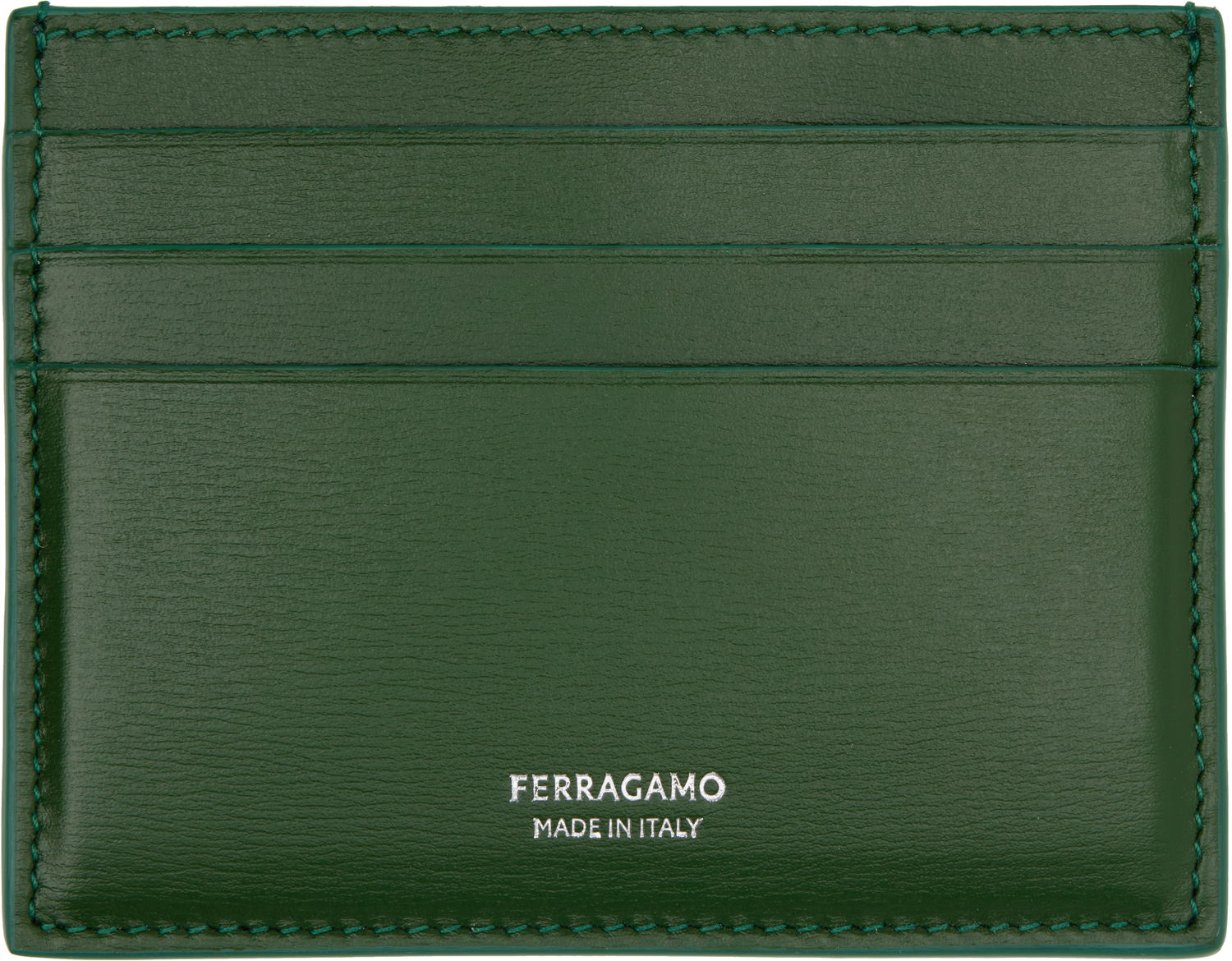 Peňaženka FERRAGAMO Leather Card Holder Zelené | 776820, 0