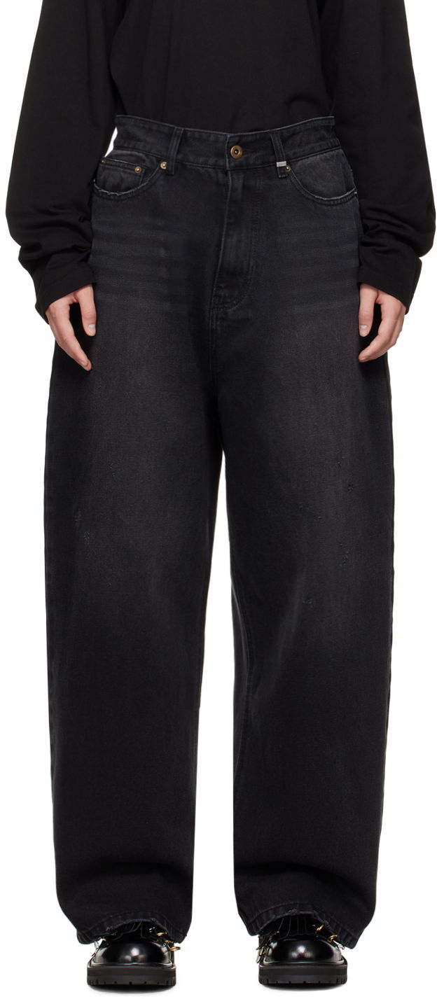 Džínsy We11done We11done Washed Loose-Fit Jeans Čierna | WD-DP2-24-349-W-BK, 0