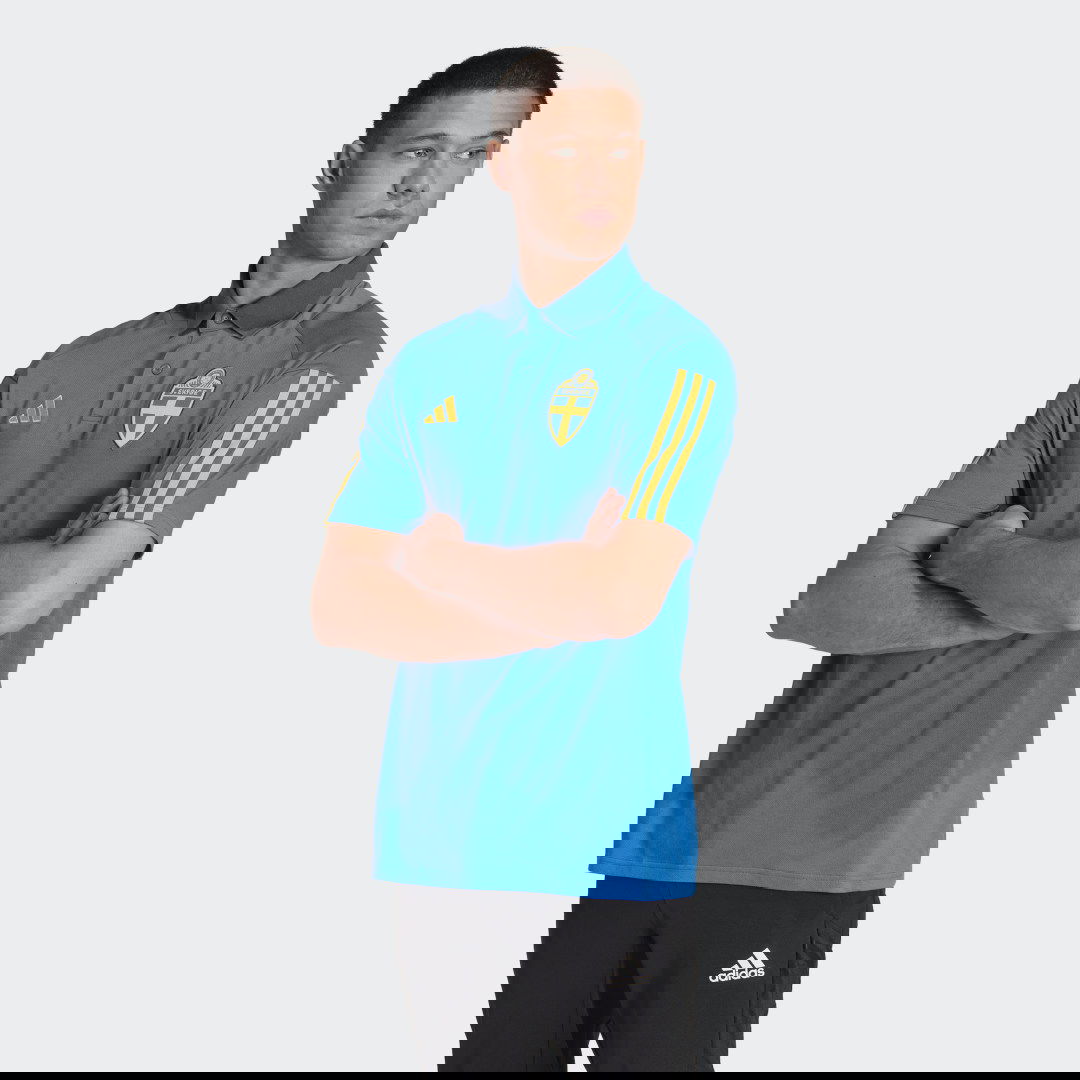 Polo tričko adidas Performance Sweden Tiro 23 Modrá | HD8984, 1