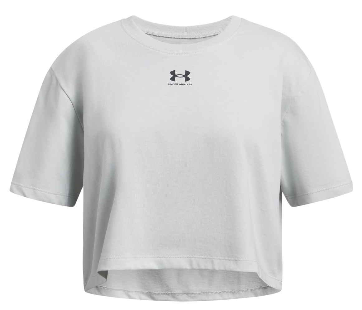 Crop Top Under Armour Under Armour Rival Short Sleeve T-Shirt Biela | 1389755-377, 0