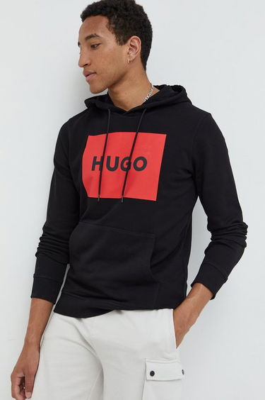 Mikina BOSS HUGO Cotton Čierna | 50473168, 0