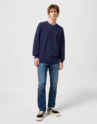Sveter Wrangler Wrangler Sign Off Crew Sweatshirt Navy | 112350534:XXL, 0