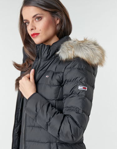 Kabáty Tommy Hilfiger ESSENTIAL HOODED DOWN COAT Čierna | DW0DW09060-BDS, 4