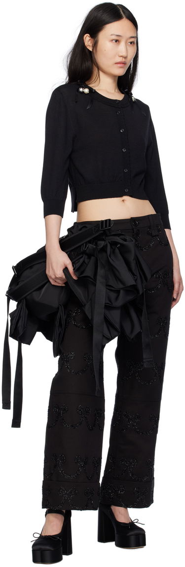 Nohavice Simone Rocha Simone Rocha Patterned Wide-Leg Trousers Čierna | 4101 1062, 3