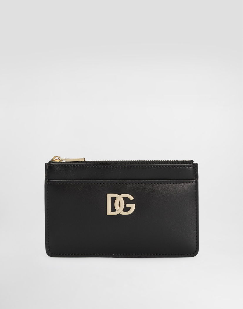 Peňaženka Dolce & Gabbana Calfskin Card Holder With Dg Logo Čierna | BI1261AW57680999